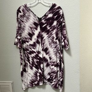 Women's Purple and White Tunic
